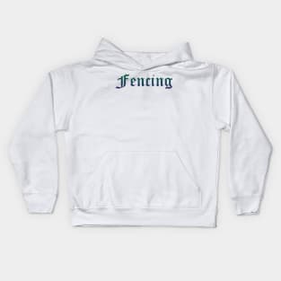 Fencing Gradient Text Kids Hoodie